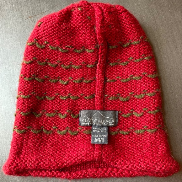 Alpaca Knitted Strawberry Hat - Picture 7 of 8
